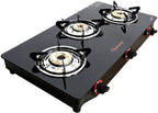 BUTTERFLY GLASS TOP TRIO  3 BUR  GAS STOVE