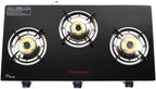 BUTTERFLY GLASS TOP TRIO  3 BUR  GAS STOVE