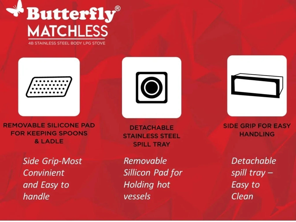 BUTTERFLY MATCHLESS 4 BUR GAS STOVE