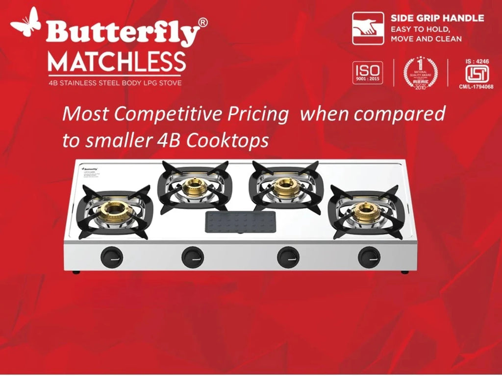 BUTTERFLY MATCHLESS 4 BUR GAS STOVE