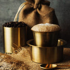 BRASS COFFEE FILTER AND BRASS TAWARA SET