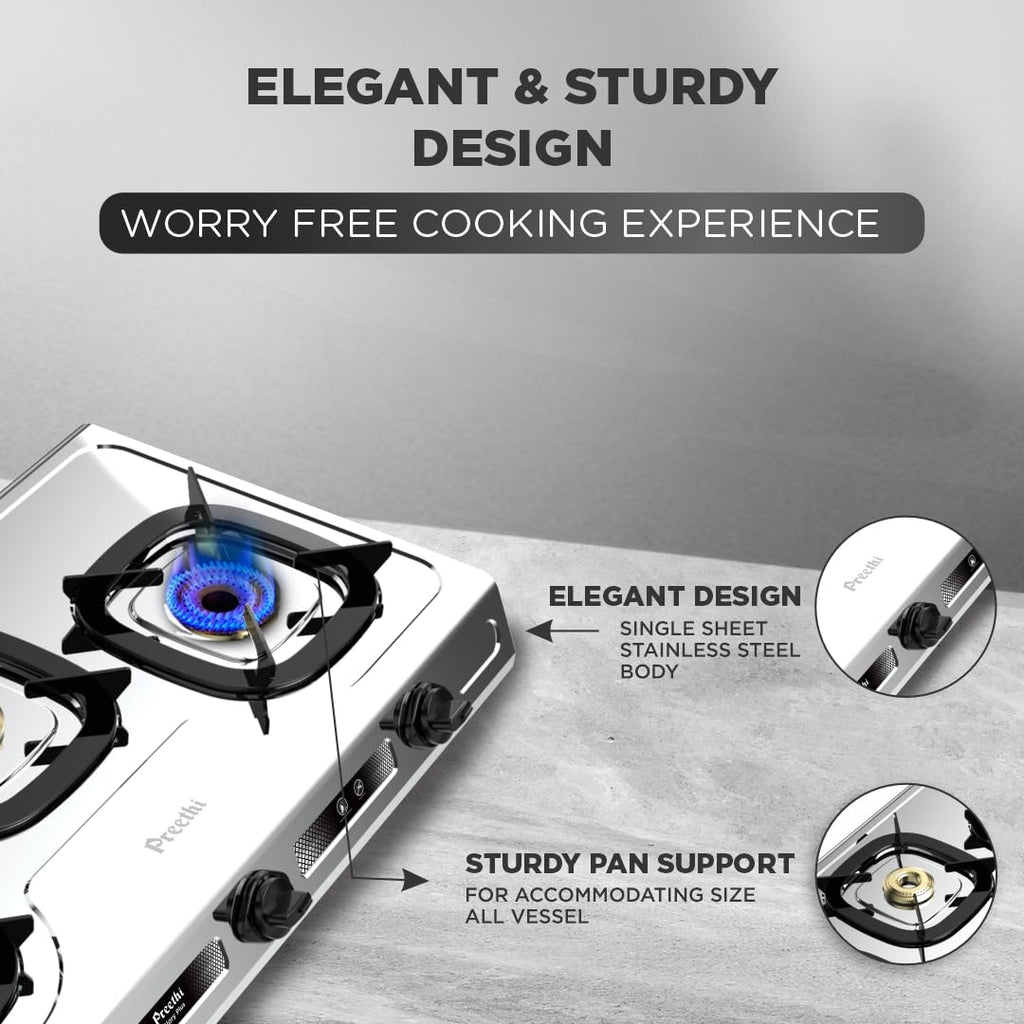 PREETHI GLORY PLUS-3 BUR GAS STOVE