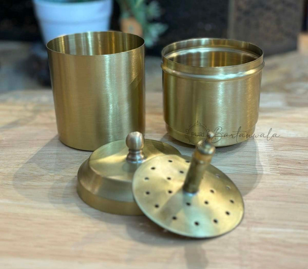 BRASS COFFEE FILTER AND BRASS TAWARA SET