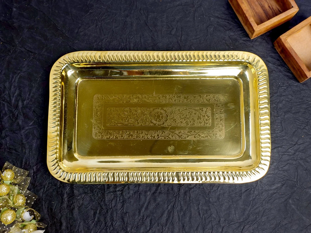 PURE BRASS SERVING SQUARE TRAY