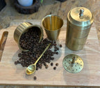 BRASS COFFEE FILTER AND BRASS TAWARA SET