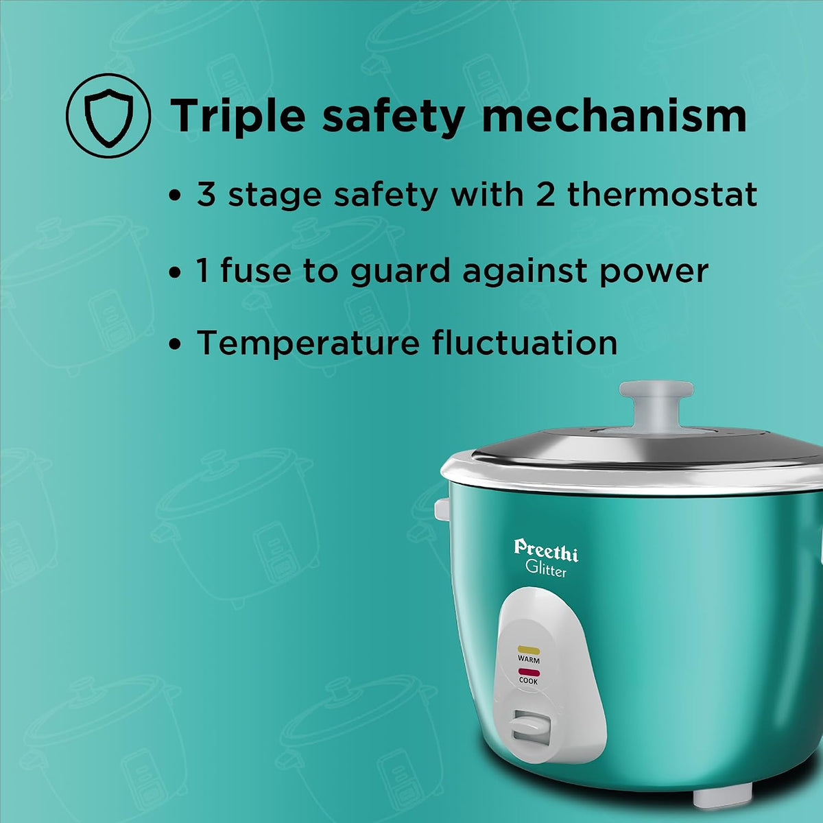 PREETHI GLITTER RICE COOKER-RC336 DP