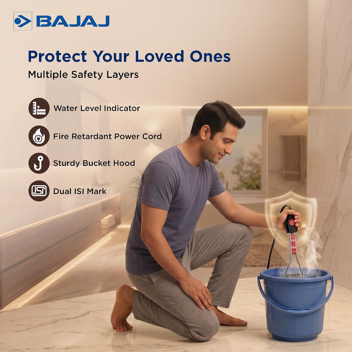 BAJAJ WATER HEATER |WATTAGE-1KW