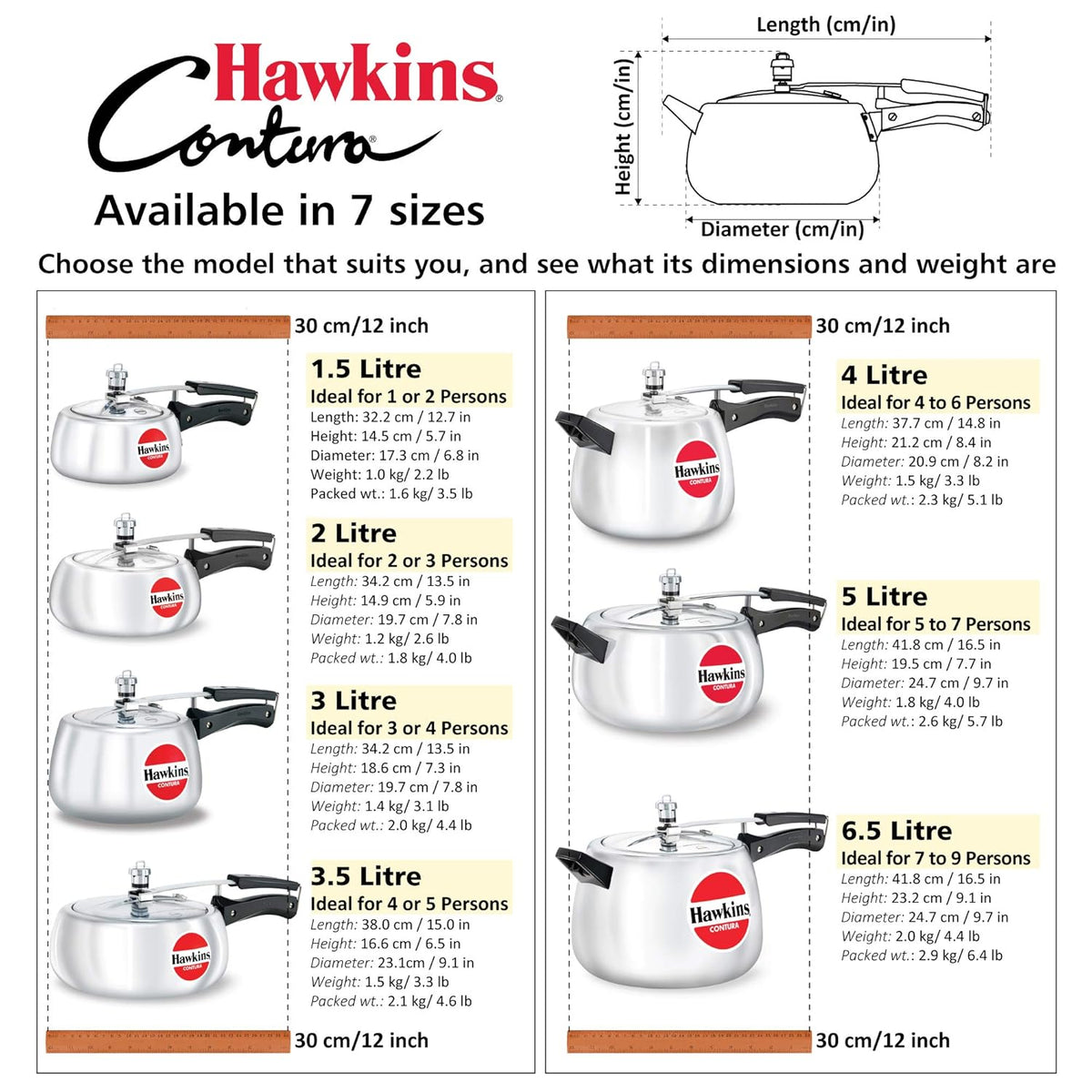 HAWKINS CONTURA ALU Pressure Cooker