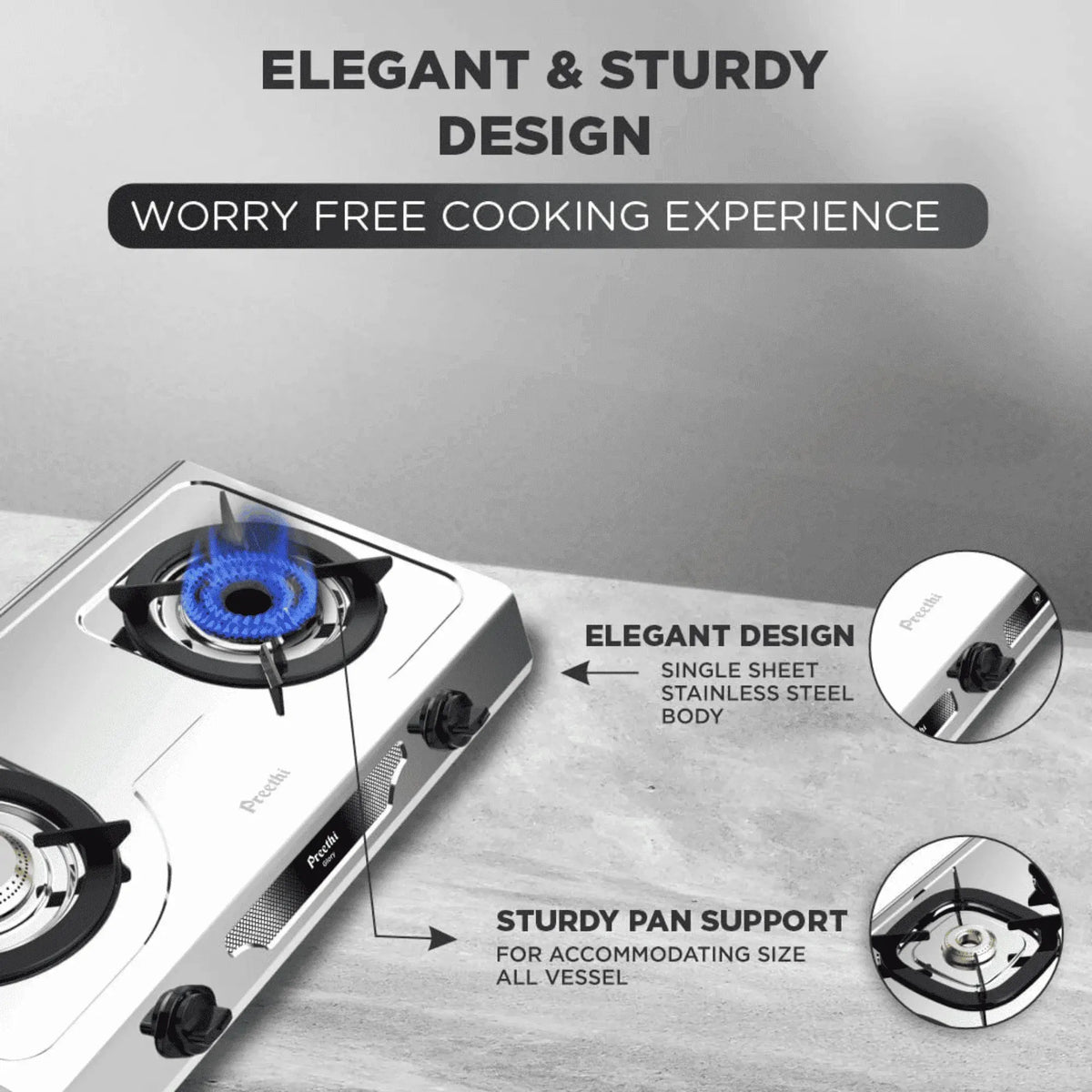 PREETHI GLORY 2 BUR GAS STOVE