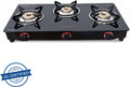 BUTTERFLY GLASS TOP TRIO  3 BUR  GAS STOVE